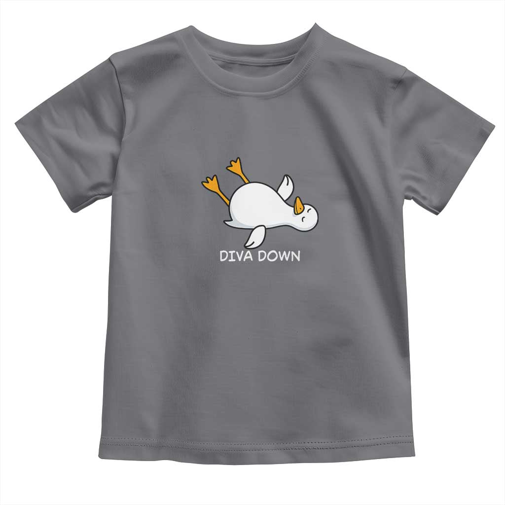 Diva Down Silly Goose Toddler T Shirt Funny Sarcastic Animal Meme