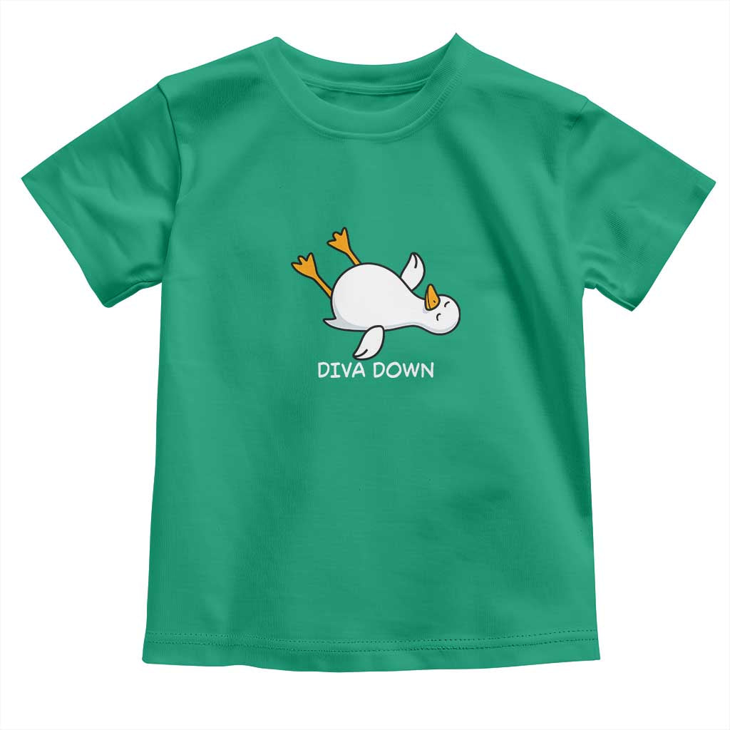 Diva Down Silly Goose Toddler T Shirt Funny Sarcastic Animal Meme