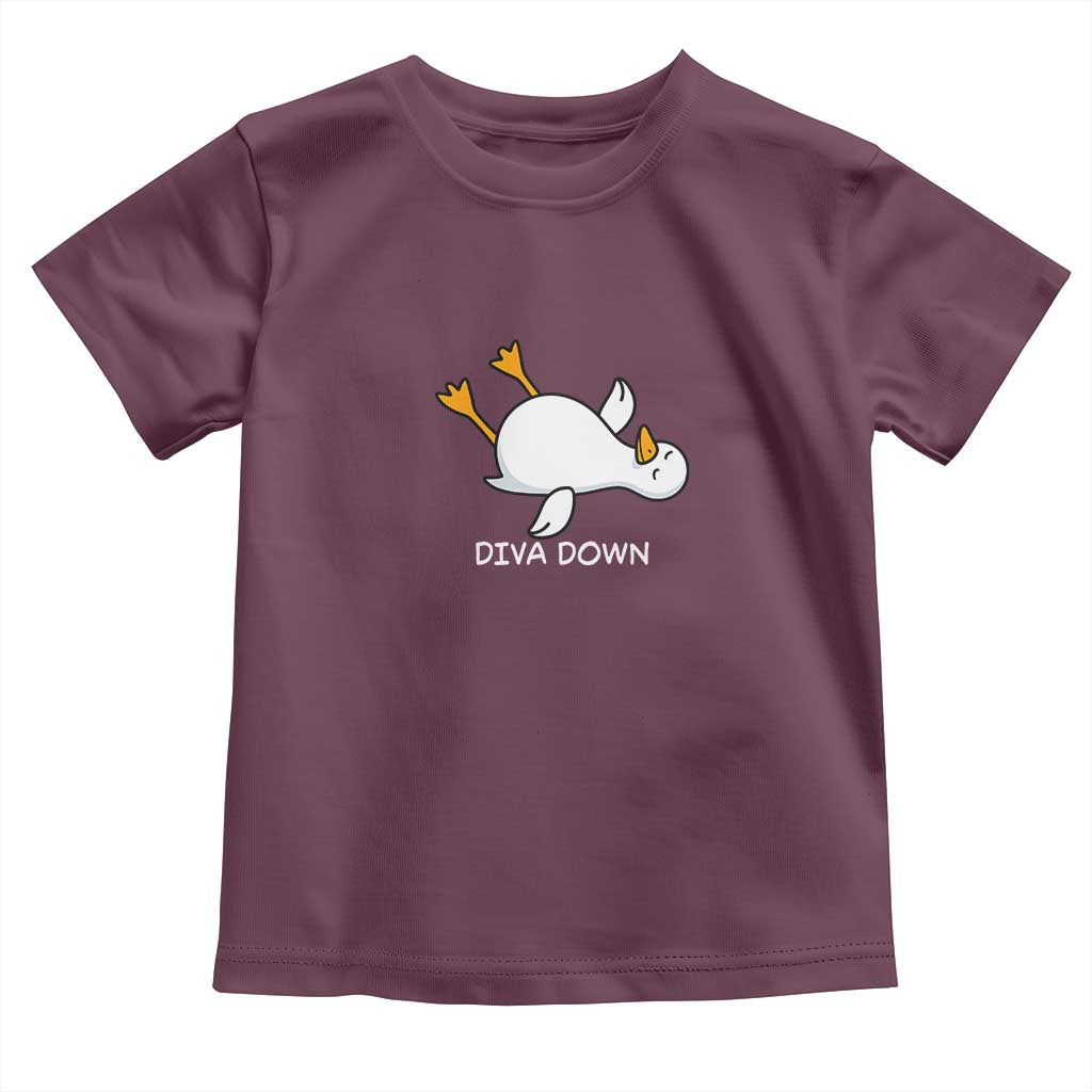 Diva Down Silly Goose Toddler T Shirt Funny Sarcastic Animal Meme