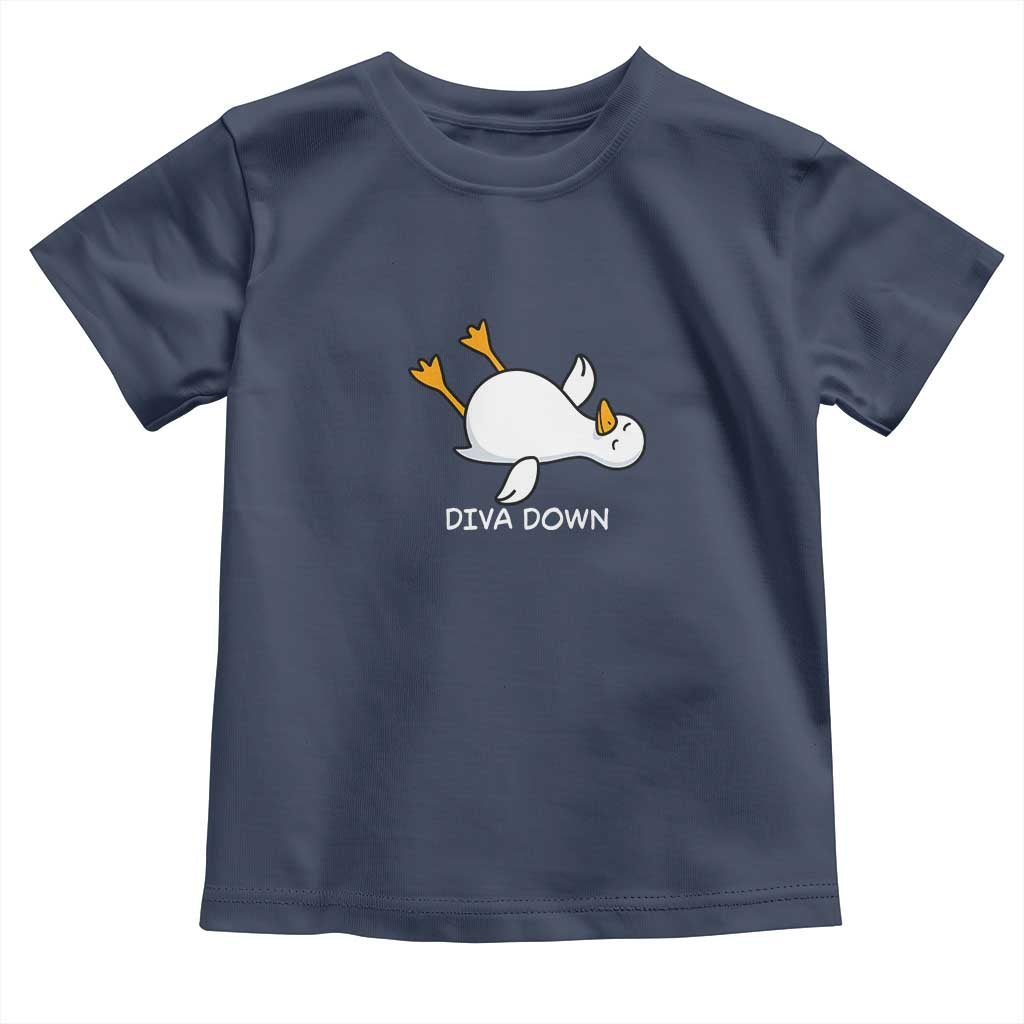 Diva Down Silly Goose Toddler T Shirt Funny Sarcastic Animal Meme