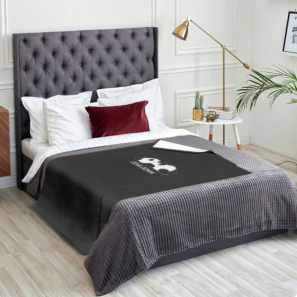 Diva Down Throw Blanket Funny Lazy Panda Meme