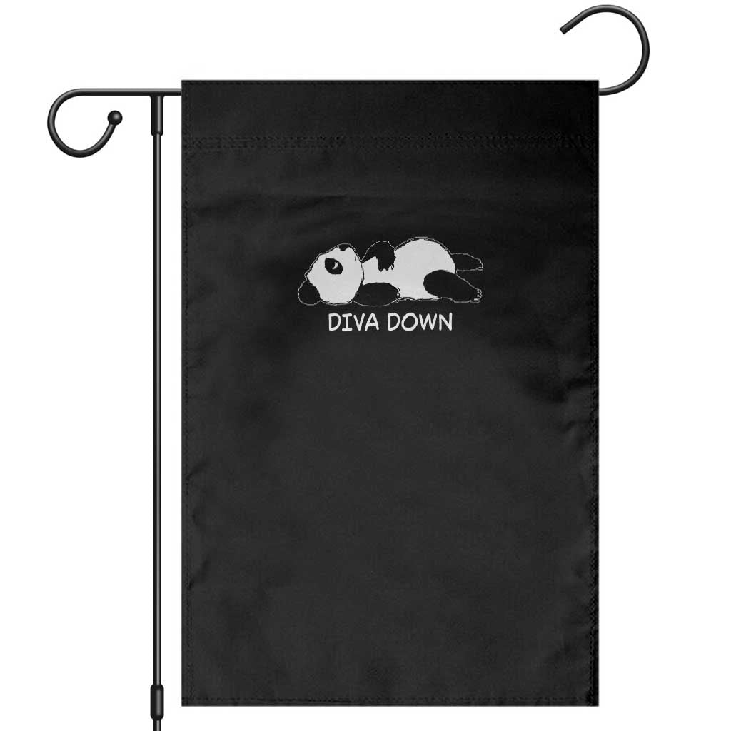 Diva Down Garden Flag Funny Lazy Panda Meme