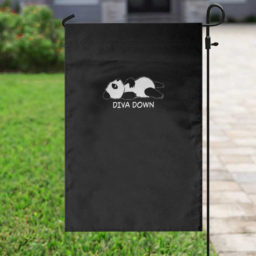 Diva Down Garden Flag Funny Lazy Panda Meme