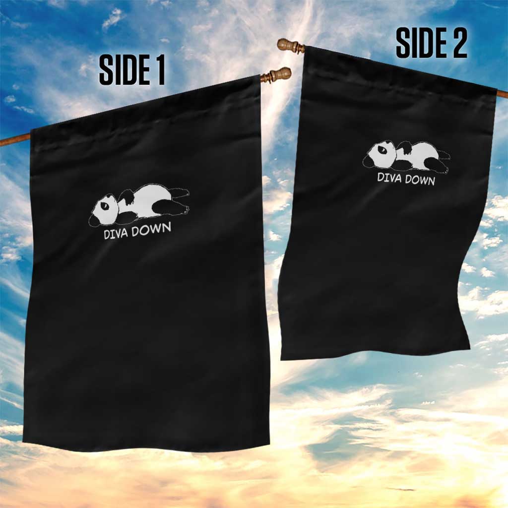 Diva Down Garden Flag Funny Lazy Panda Meme