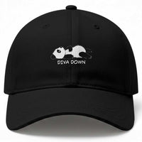 Diva Down Baseball Cap Funny Lazy Panda Meme