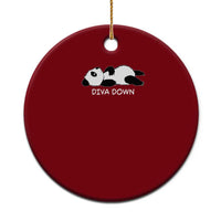 Diva Down Ceramic Ornament Funny Lazy Panda Meme