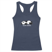 Diva Down Racerback Tank Top Funny Lazy Panda Meme