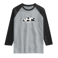 Diva Down Raglan Shirt Funny Lazy Panda Meme