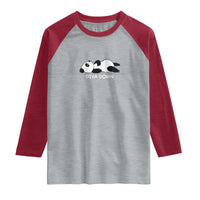 Diva Down Raglan Shirt Funny Lazy Panda Meme