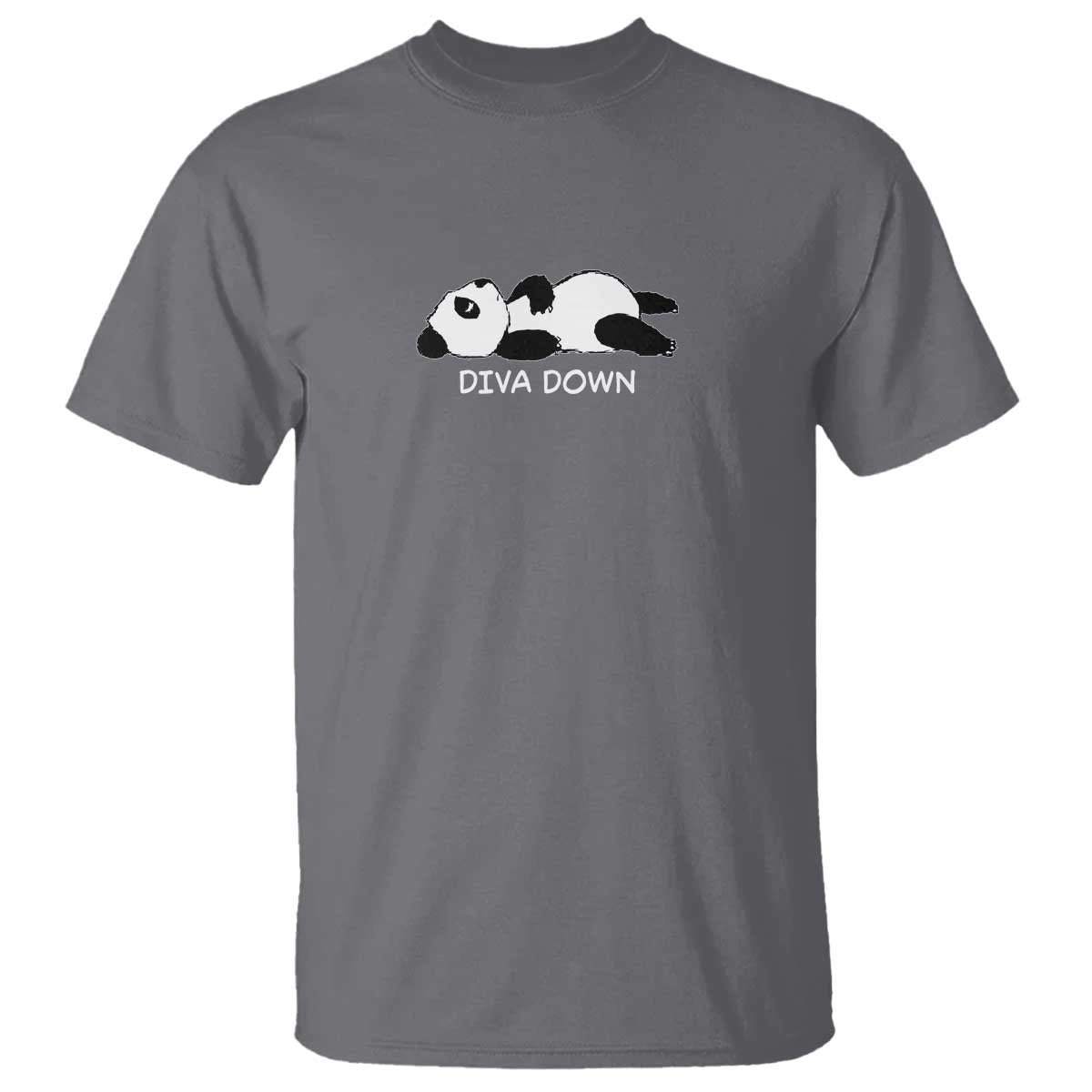 Diva Down T Shirt Funny Lazy Panda Meme
