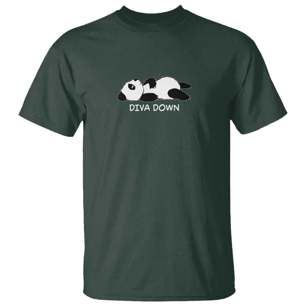 Diva Down T Shirt Funny Lazy Panda Meme
