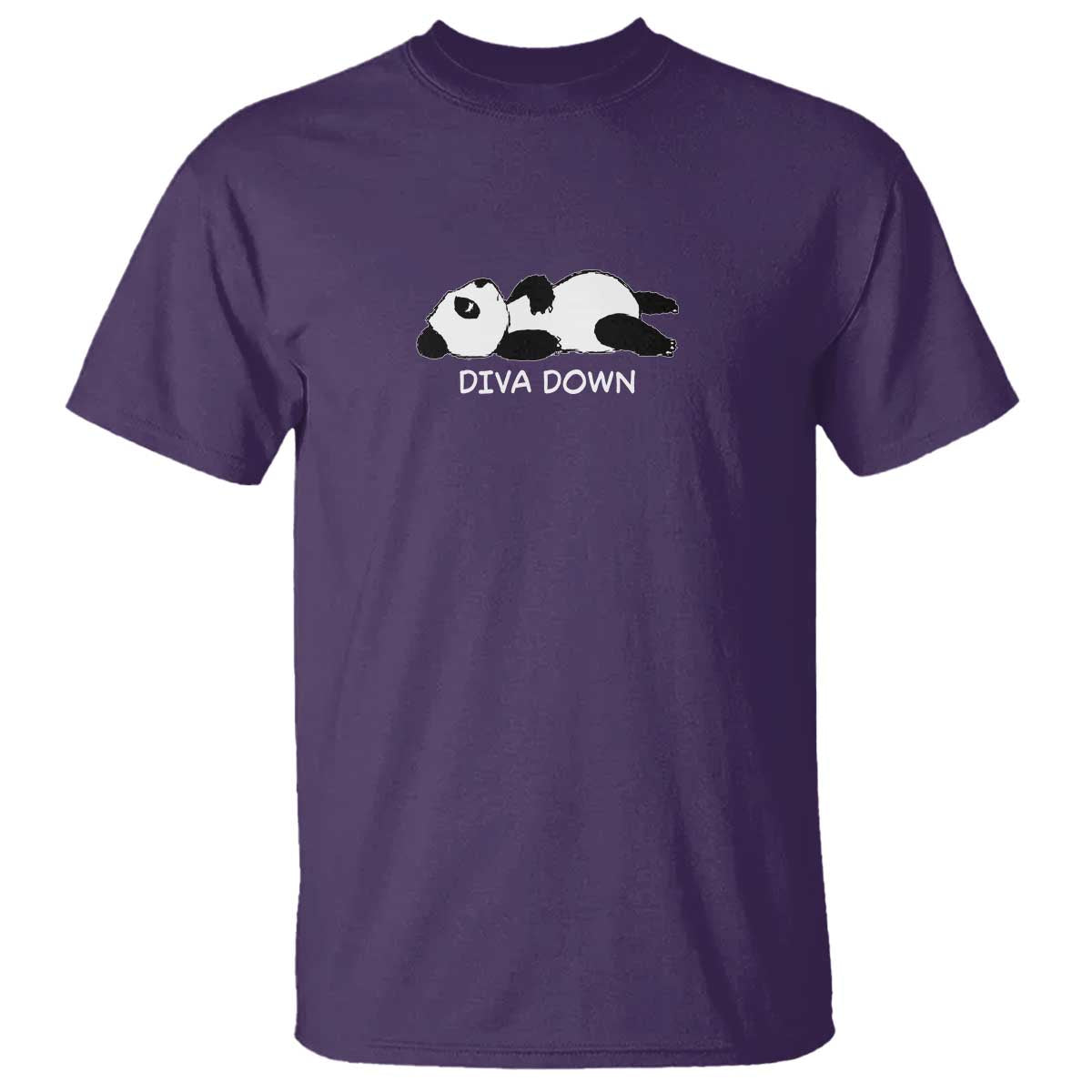 Diva Down T Shirt Funny Lazy Panda Meme