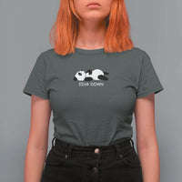Diva Down T Shirt For Women Funny Lazy Panda Meme