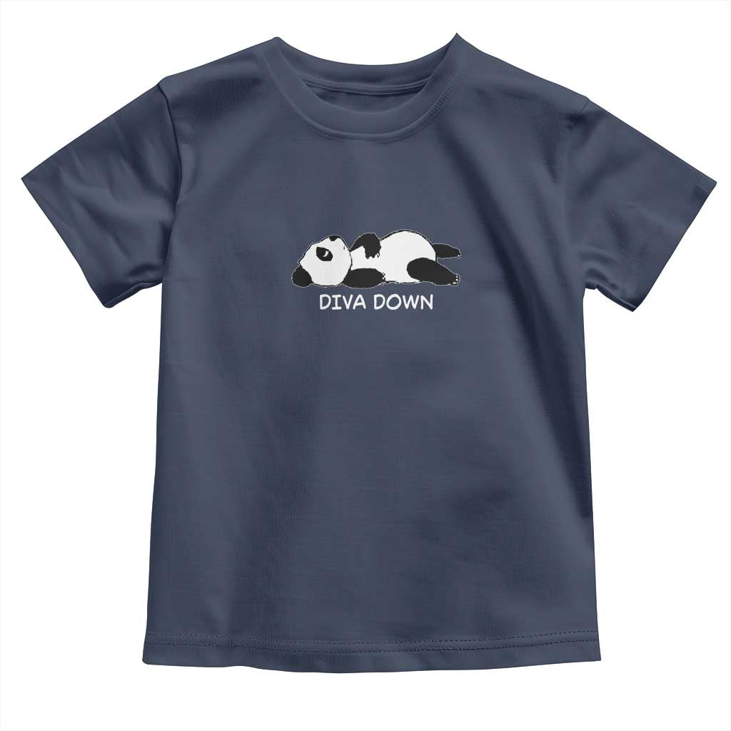 Diva Down Toddler T Shirt Funny Lazy Panda Meme