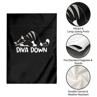 Diva Down Garden Flag Funny Sarcastic Cat Meme