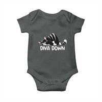 Diva Down Baby Onesie Funny Sarcastic Cat Meme