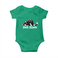 Diva Down Baby Onesie Funny Sarcastic Cat Meme
