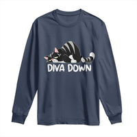 Diva Down Long Sleeve Shirt Funny Sarcastic Cat Meme