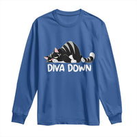 Diva Down Long Sleeve Shirt Funny Sarcastic Cat Meme