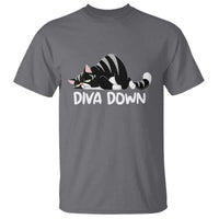 Diva Down T Shirt Funny Sarcastic Cat Meme