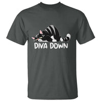Diva Down T Shirt Funny Sarcastic Cat Meme