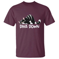 Diva Down T Shirt Funny Sarcastic Cat Meme