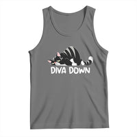 Diva Down Tank Top Funny Sarcastic Cat Meme