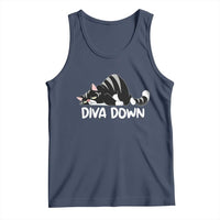 Diva Down Tank Top Funny Sarcastic Cat Meme