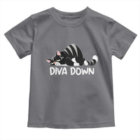 Diva Down Toddler T Shirt Funny Sarcastic Cat Meme
