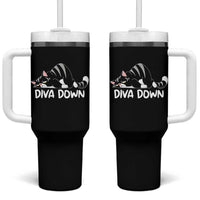 Diva Down Tumbler With Handle Funny Sarcastic Cat Meme