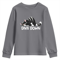 Diva Down Youth Sweatshirt Funny Sarcastic Cat Meme