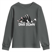 Diva Down Youth Sweatshirt Funny Sarcastic Cat Meme