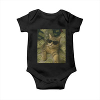 Funny Smoking Cat Selfie Meme Baby Onesie Gen Z Joke - Wonder Print Shop