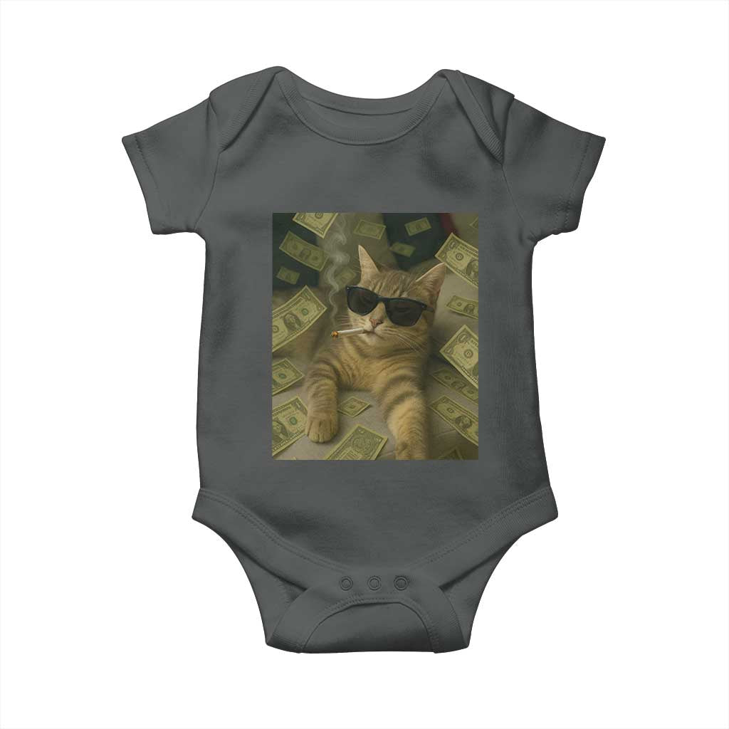 Funny Smoking Cat Selfie Meme Baby Onesie Gen Z Joke - Wonder Print Shop