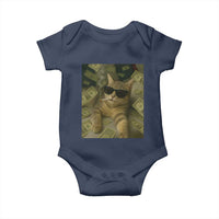 Funny Smoking Cat Selfie Meme Baby Onesie Gen Z Joke - Wonder Print Shop