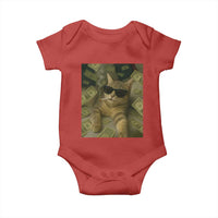 Funny Smoking Cat Selfie Meme Baby Onesie Gen Z Joke - Wonder Print Shop