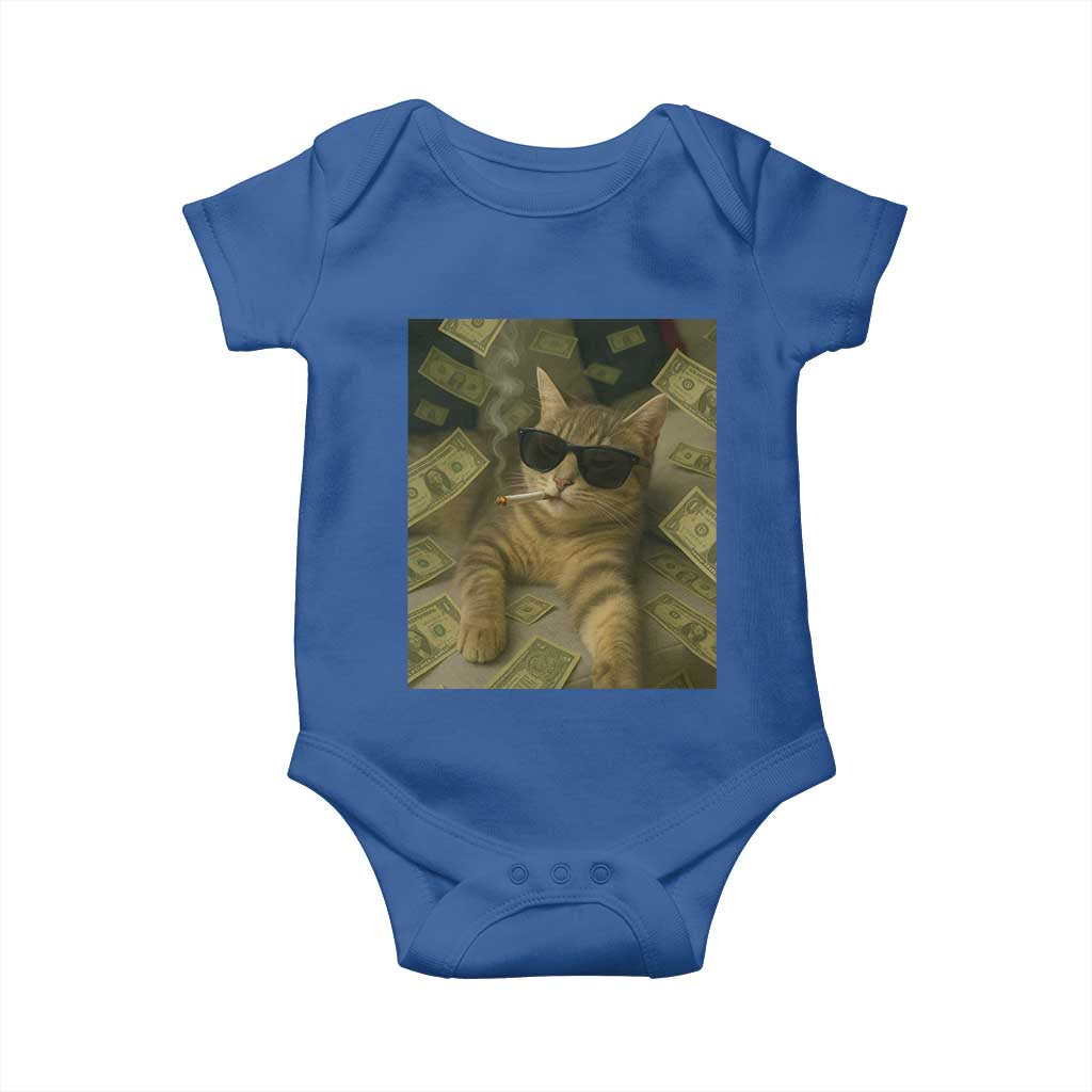 Funny Smoking Cat Selfie Meme Baby Onesie Gen Z Joke - Wonder Print Shop