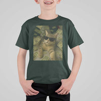 Funny Smoking Cat Selfie Meme T Shirt For Kid Gen Z Joke - Wonder Print Shop
