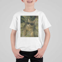 Funny Smoking Cat Selfie Meme T Shirt For Kid Gen Z Joke - Wonder Print Shop