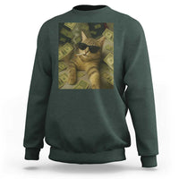 Funny Smoking Cat Selfie Meme Sweatshirt Gen Z Joke - Wonder Print Shop