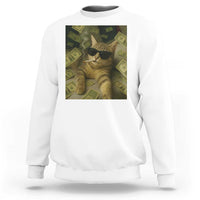 Funny Smoking Cat Selfie Meme Sweatshirt Gen Z Joke - Wonder Print Shop