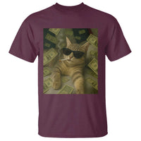 Funny Smoking Cat Selfie Meme T Shirt Gen Z Joke - Wonder Print Shop