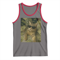Funny Smoking Cat Selfie Meme Tank Top Gen Z Joke - Wonder Print Shop