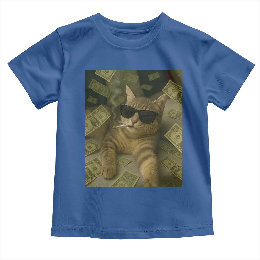 Funny Smoking Cat Selfie Meme Toddler T Shirt Gen Z Joke - Wonder Print Shop