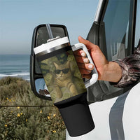 Funny Smoking Cat Selfie Meme Tumbler With Handle Gen Z Joke - Wonder Print Shop