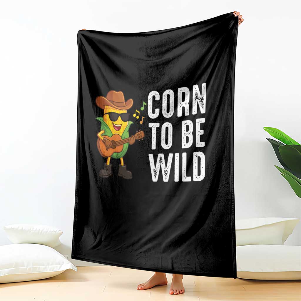 Corn To Be Wild Throw Blanket Funny Cowboy Cornboy - Wonder Print Shop