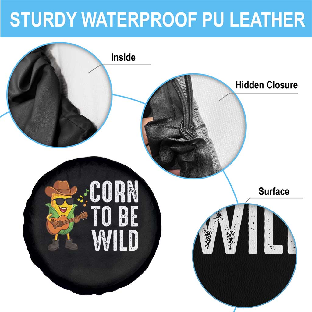 Corn To Be Wild Spare Tire Cover Funny Cowboy Cornboy - Wonder Print Shop