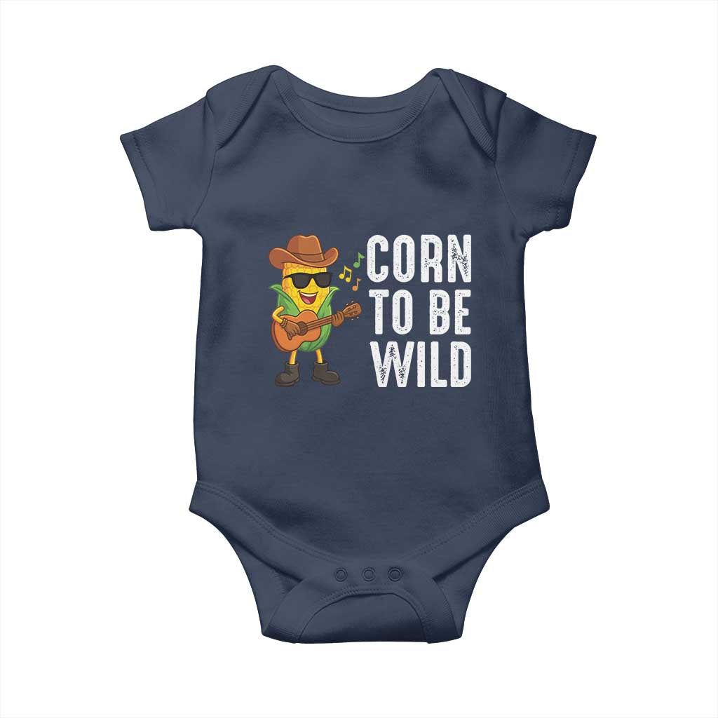 Corn To Be Wild Baby Onesie Funny Cowboy Cornboy - Wonder Print Shop
