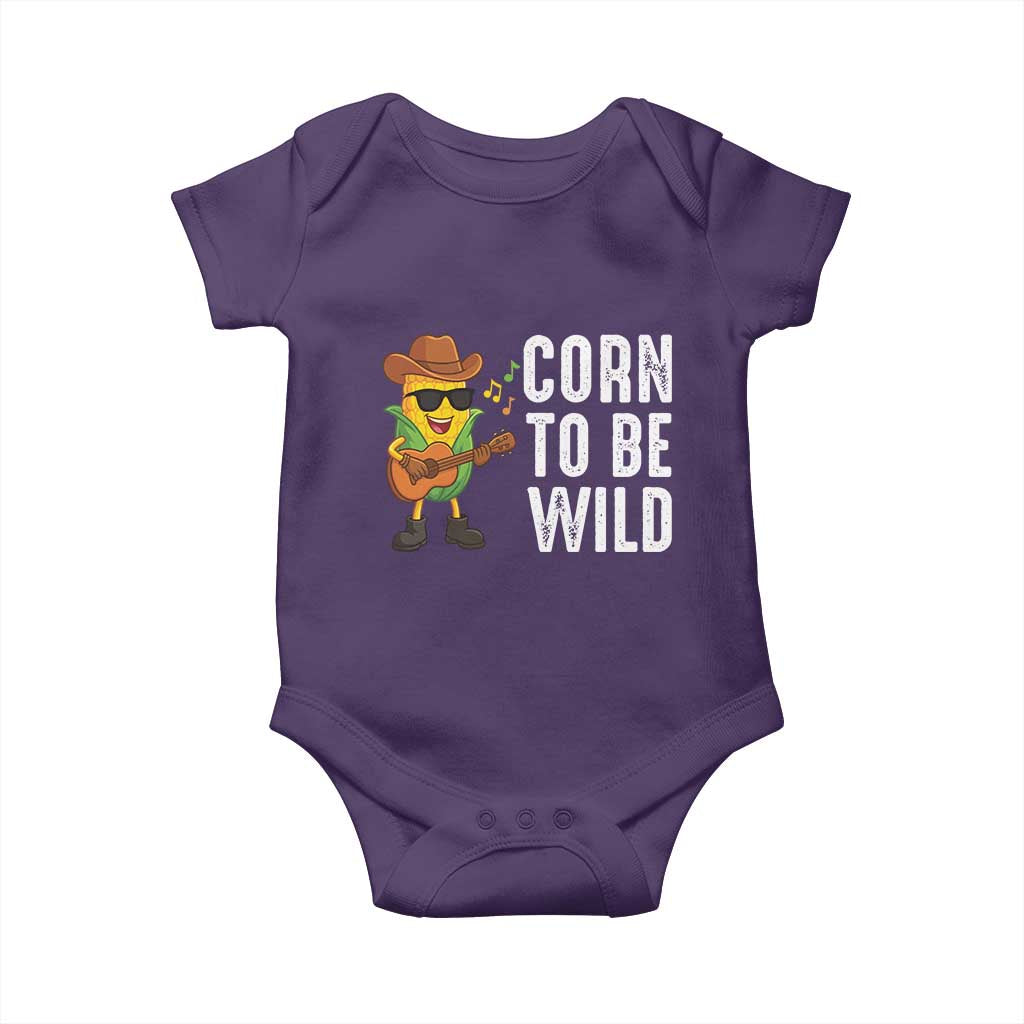 Corn To Be Wild Baby Onesie Funny Cowboy Cornboy - Wonder Print Shop