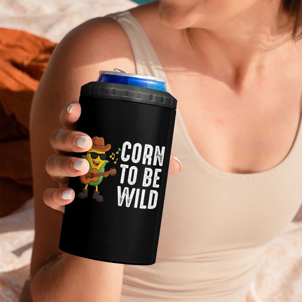 Corn To Be Wild 4 in 1 Can Cooler Tumbler Funny Cowboy Cornboy - Wonder Print Shop